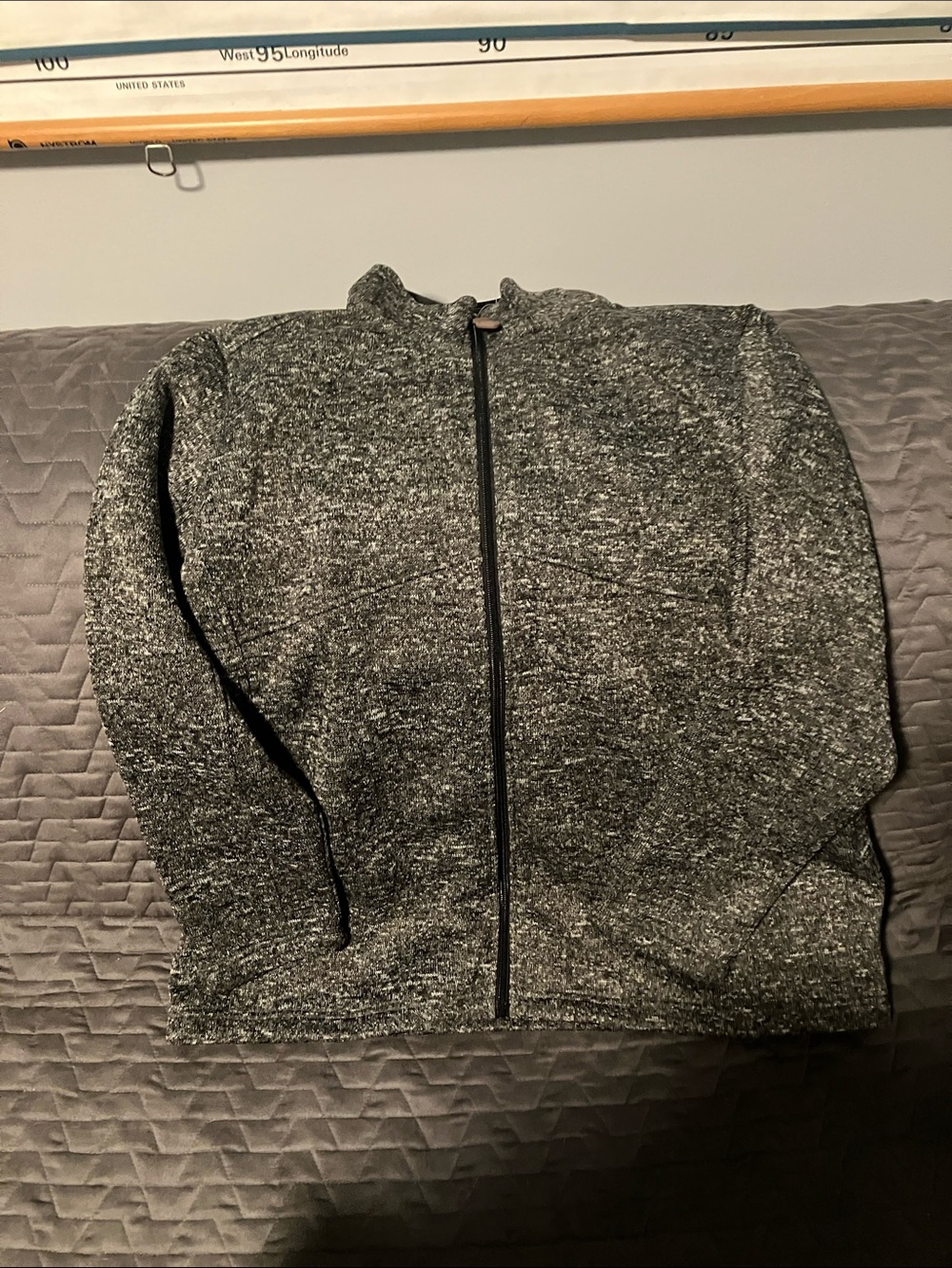 Heathered Gray Full-Zip Jacket